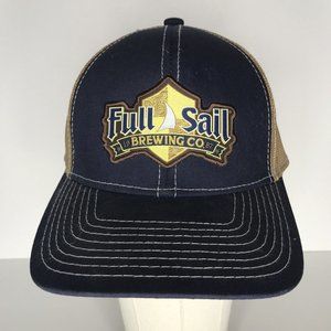 Full Sail Brewing Co Hat Blue Brown Mesh Snapback Adjustable Hat